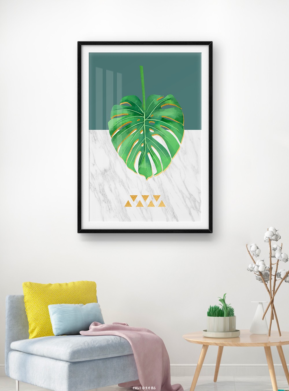 Hoa lá tranh vẽ CHL1-034-KG